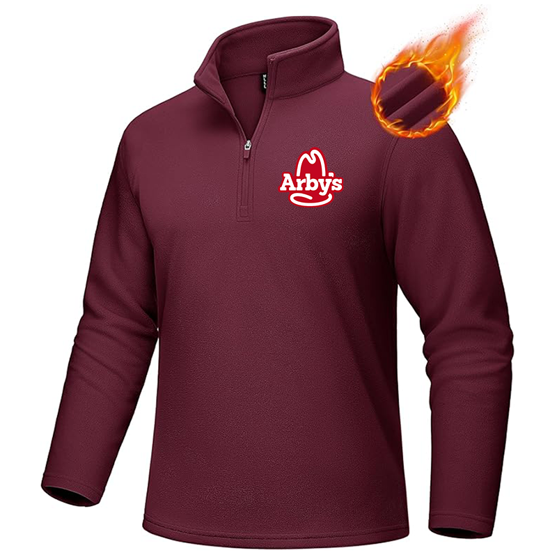 Men's Arbys  MAGCOMSEN  Quarter-Zip Pullover Polar Fleece Sweatshirt Stand Collar Long Sleeve Shirt for Men Thermal Winter Fall