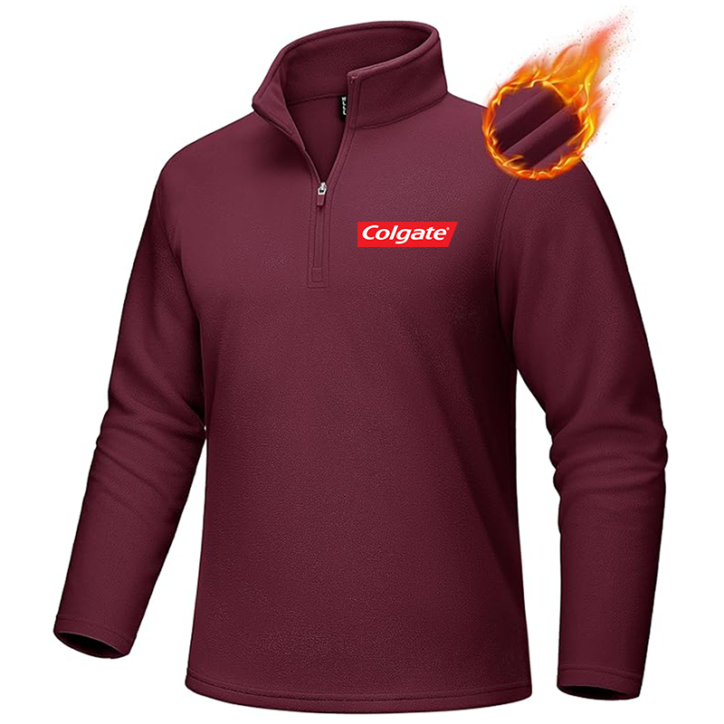 Men's Colgate MAGCOMSEN  Quarter-Zip Pullover Polar Fleece Sweatshirt Stand Collar Long Sleeve Shirt for Men Thermal Winter Fall