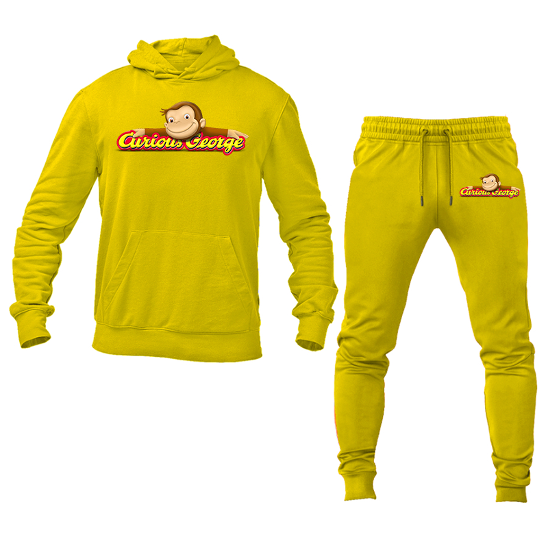 Men's  Curious George Hoodie and Joggers Set