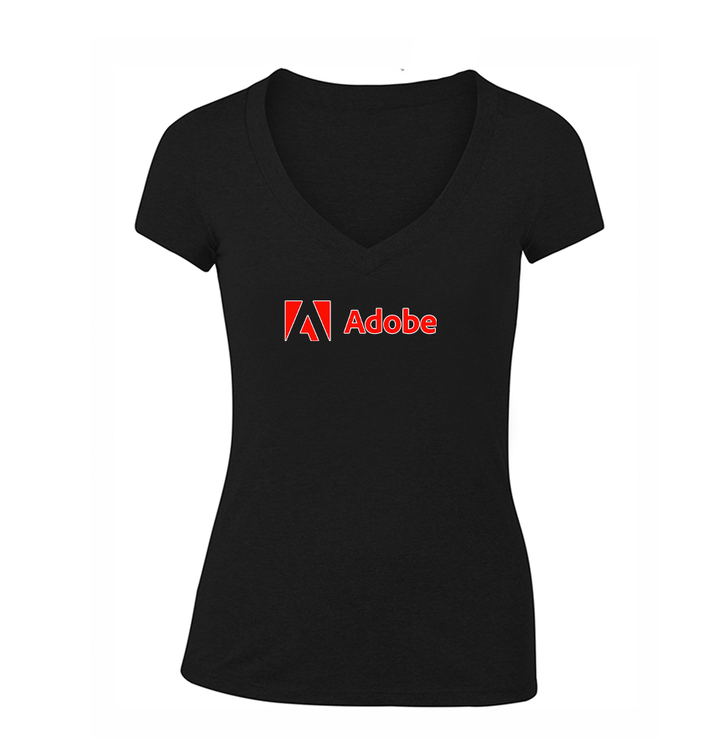 Women's Adobe Corporate  V-Neck T-Shirt