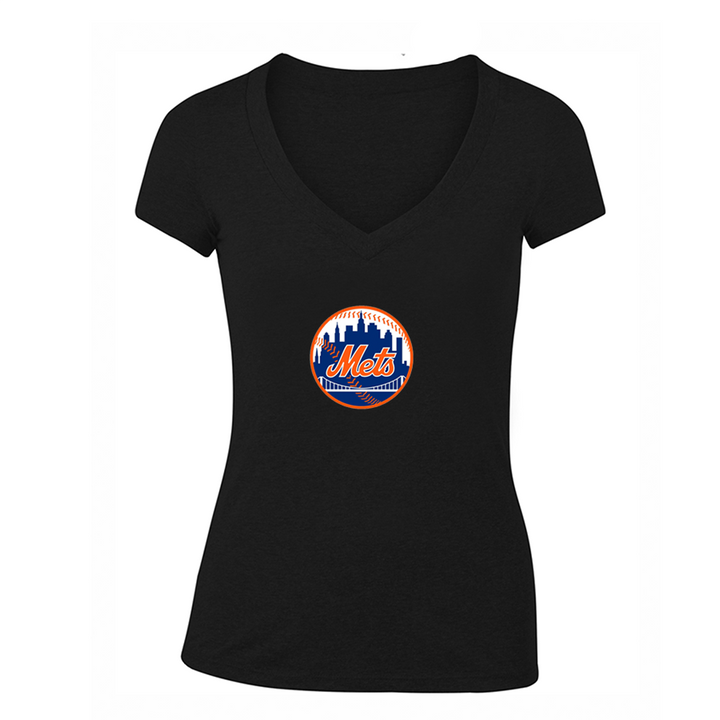 Women's New York Mets V-Neck T-Shirt