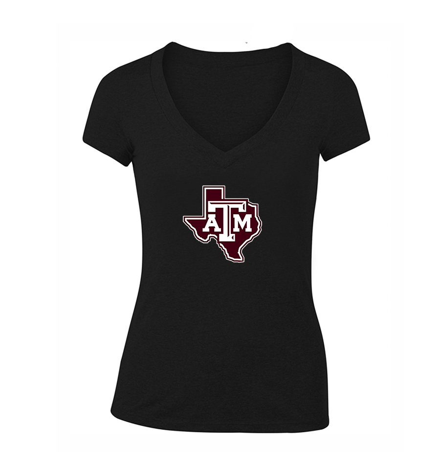 Women's Texas AM Aggies V-Neck T-Shirt