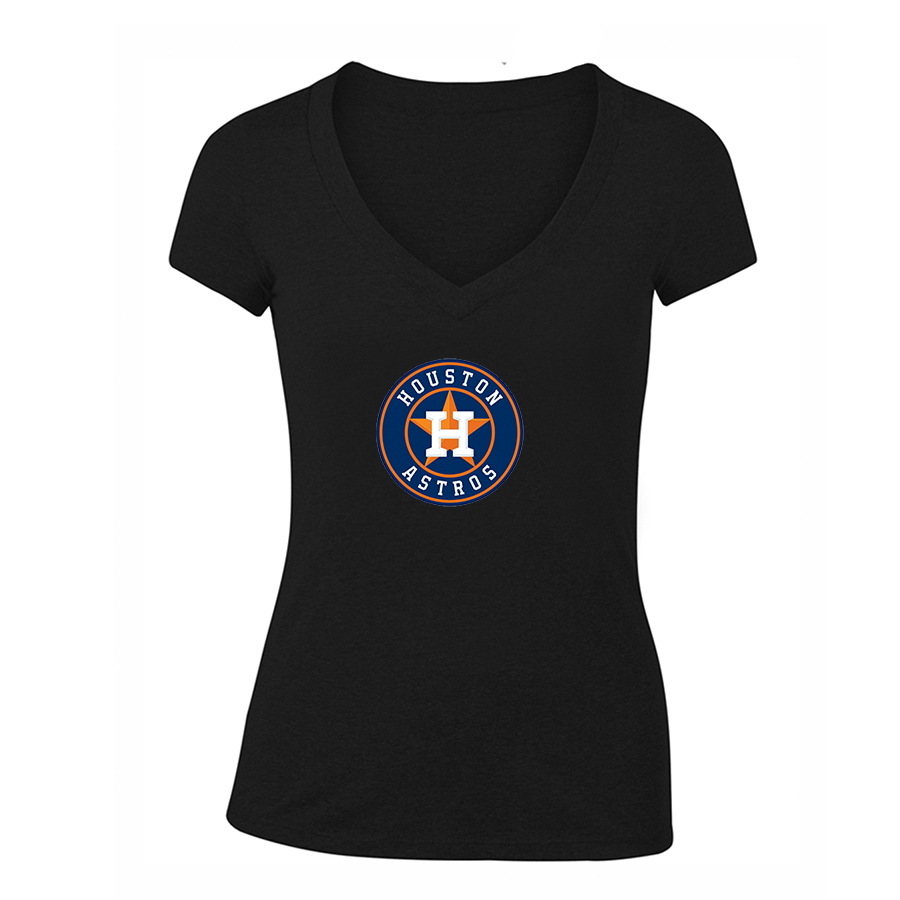 Women's Houston Astros V-Neck T-Shirt