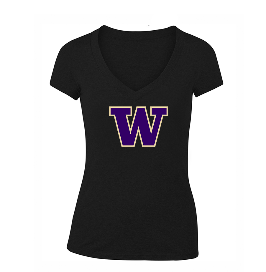 Women's Washington Huskies V-Neck T-Shirt