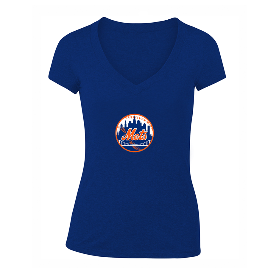 Women's New York Mets V-Neck T-Shirt