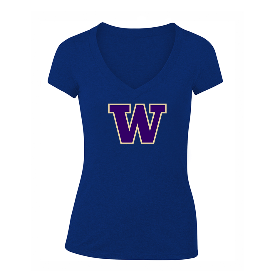 Women's Washington Huskies V-Neck T-Shirt