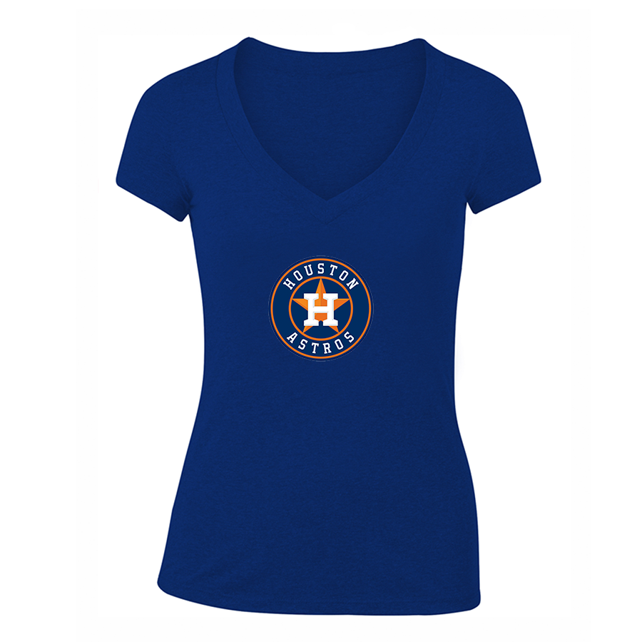 Women's Houston Astros V-Neck T-Shirt