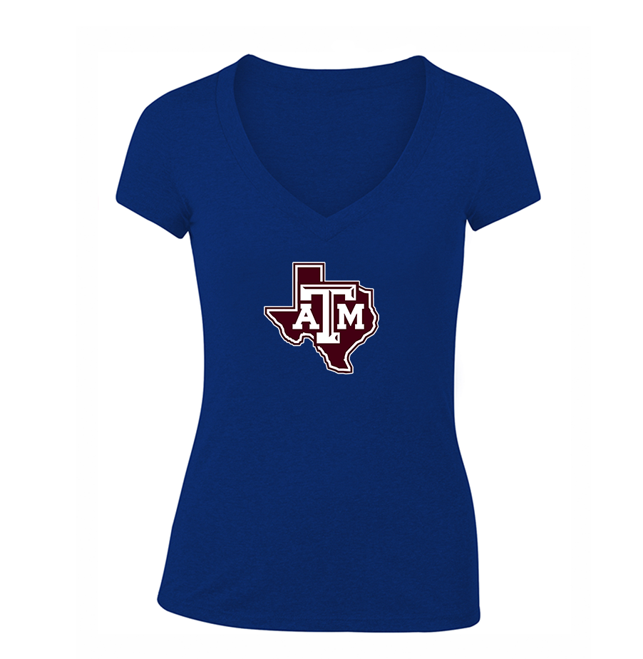 Women's Texas AM Aggies V-Neck T-Shirt