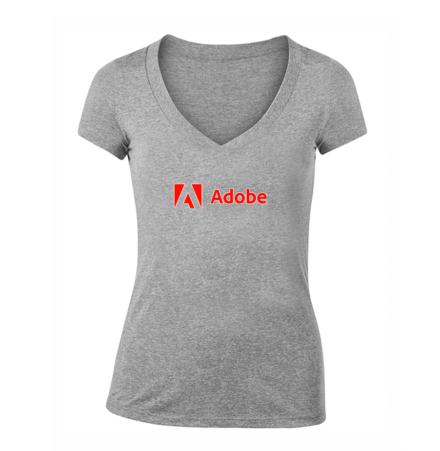 Women's Adobe Corporate  V-Neck T-Shirt