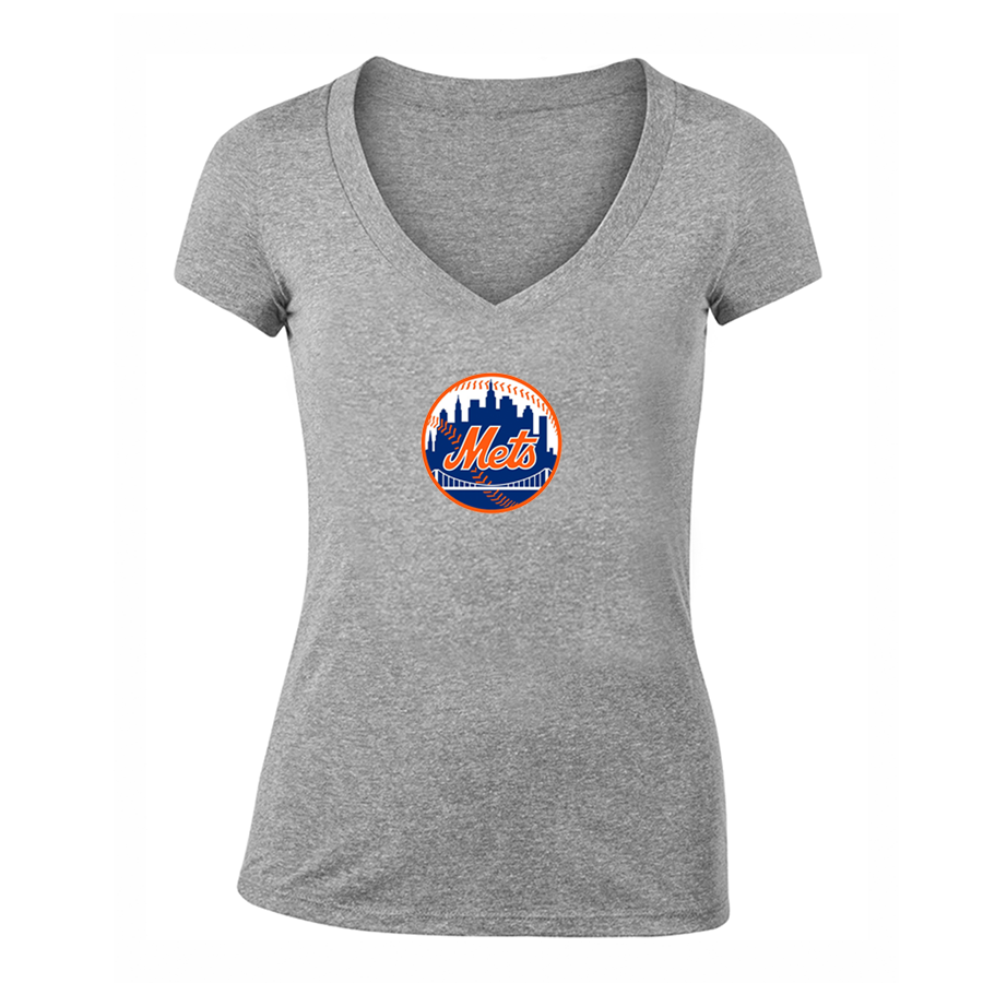 Women's New York Mets V-Neck T-Shirt