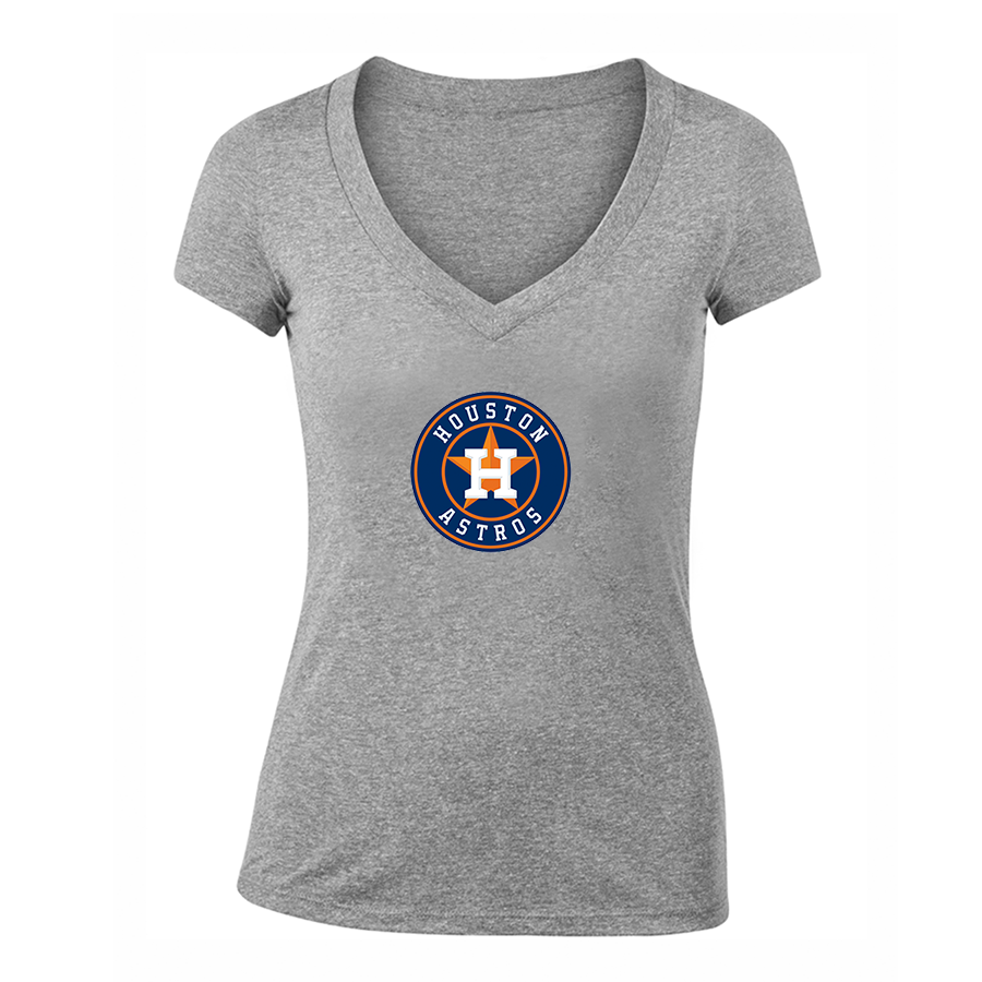 Women's Houston Astros V-Neck T-Shirt