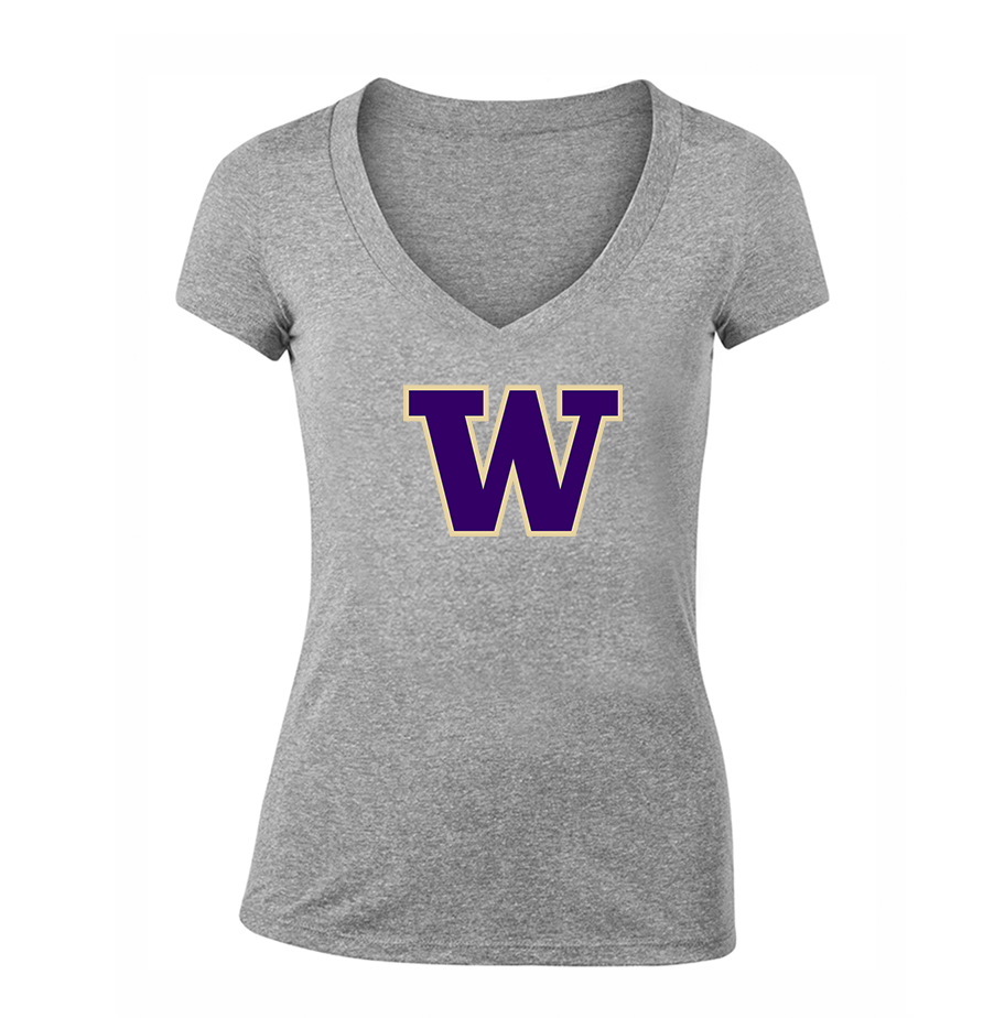 Women's Washington Huskies V-Neck T-Shirt