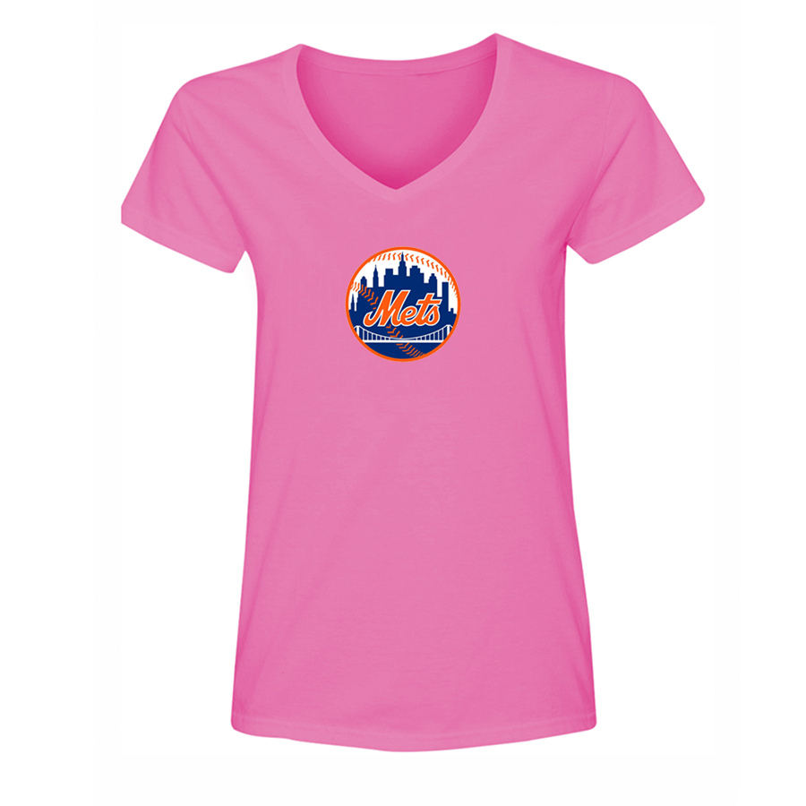 Women's New York Mets V-Neck T-Shirt