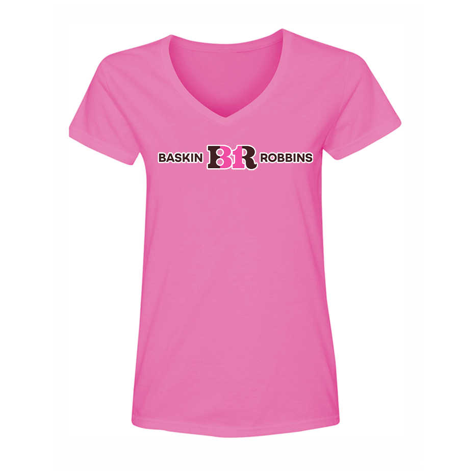 Women's Baskin Rоbbins V-Neck T-Shirt