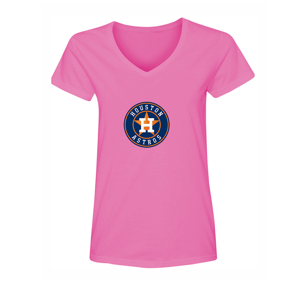 Women's Houston Astros V-Neck T-Shirt