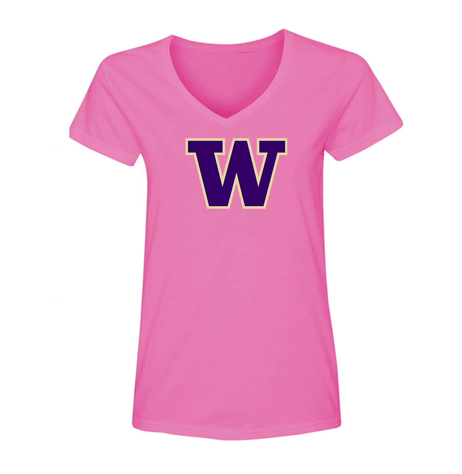 Women's Washington Huskies V-Neck T-Shirt