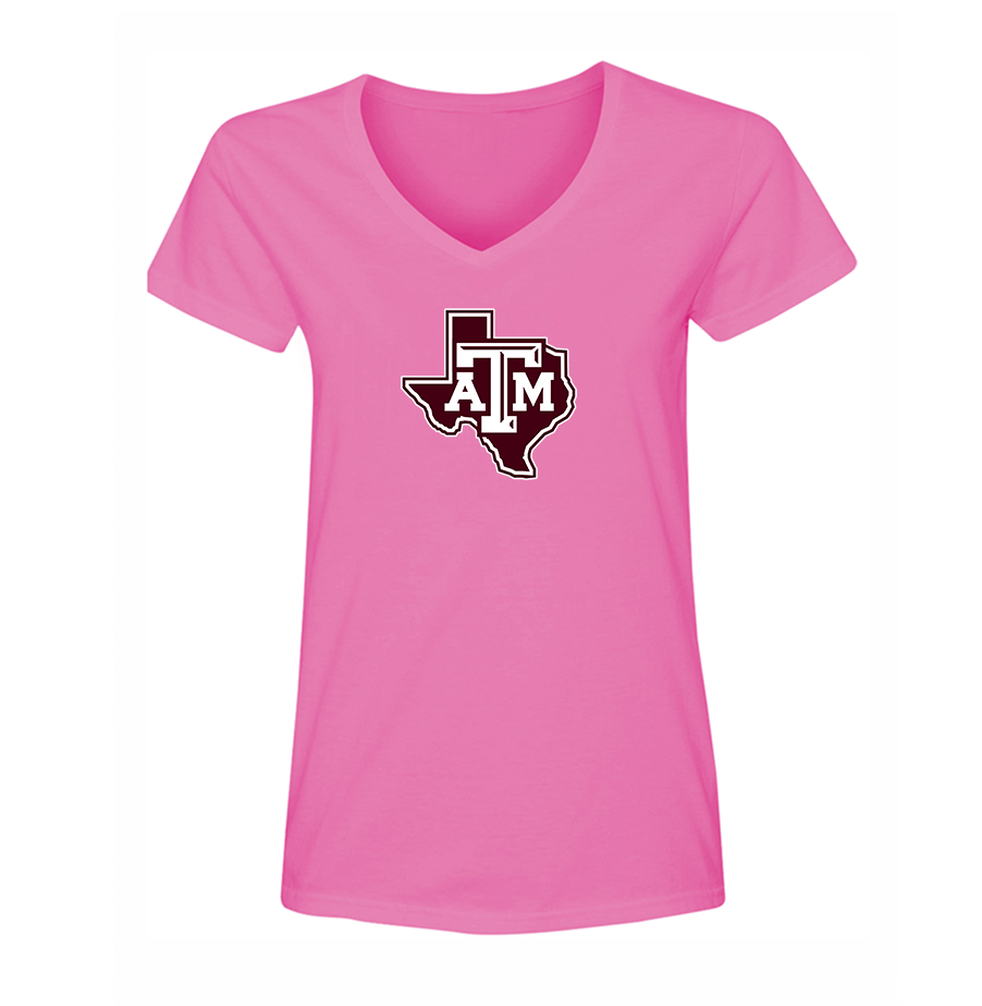 Women's Texas AM Aggies V-Neck T-Shirt