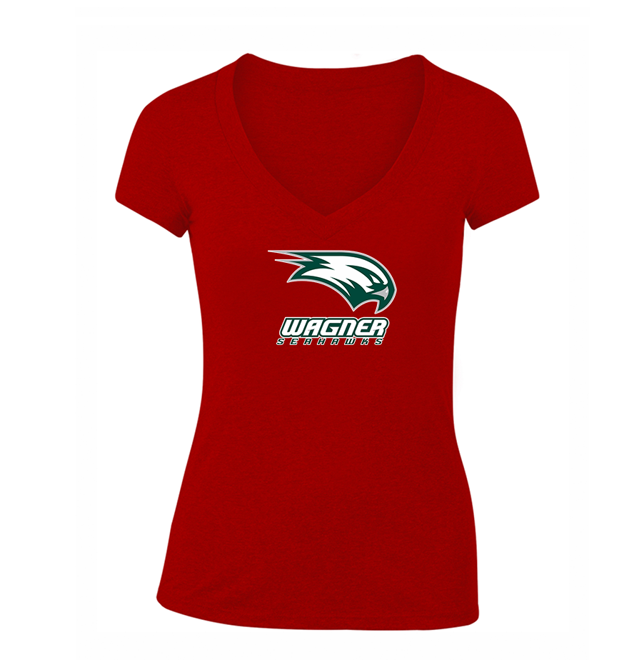 Women's Wagner Seahawks V-Neck T-Shirt