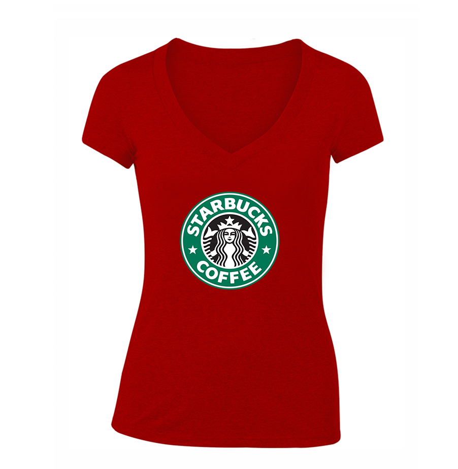 Women's Starbucks Coffee V-Neck T-Shirt