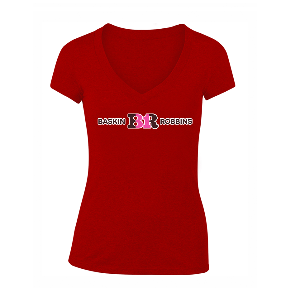 Women's Baskin Rоbbins V-Neck T-Shirt