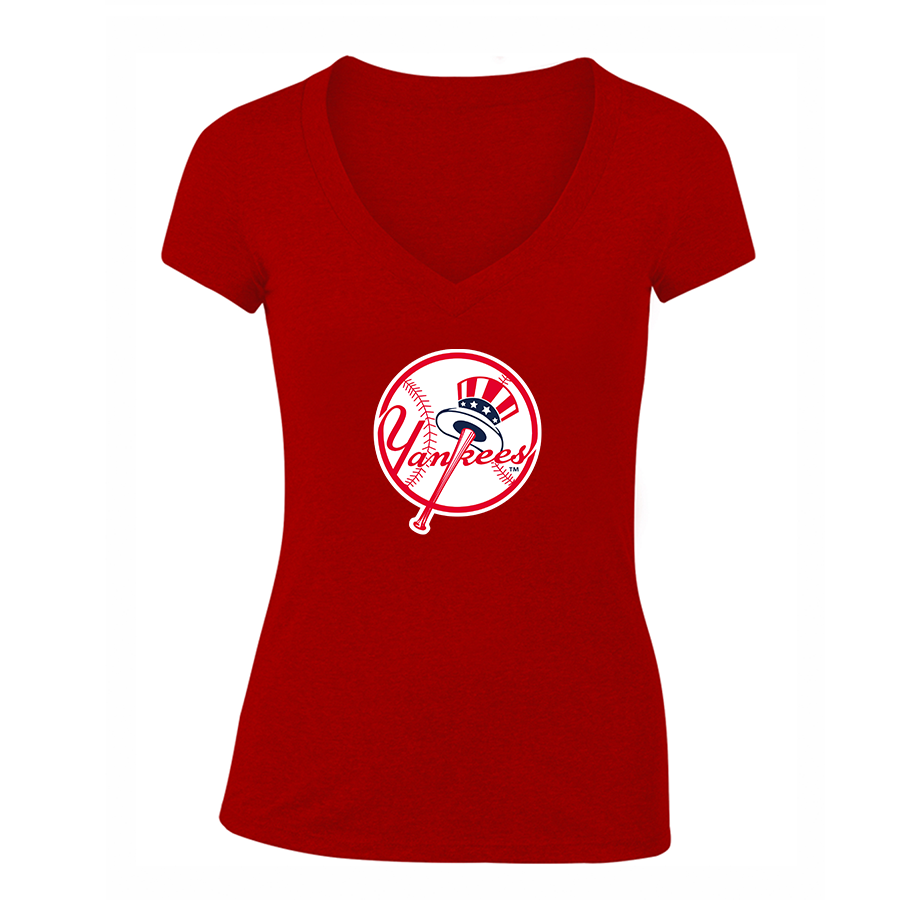 Women's Yankees NY V-Neck T-Shirt