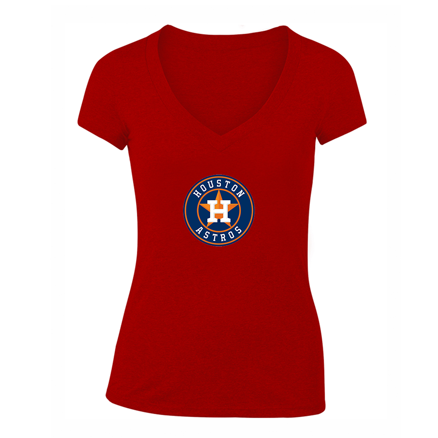 Women's Houston Astros V-Neck T-Shirt