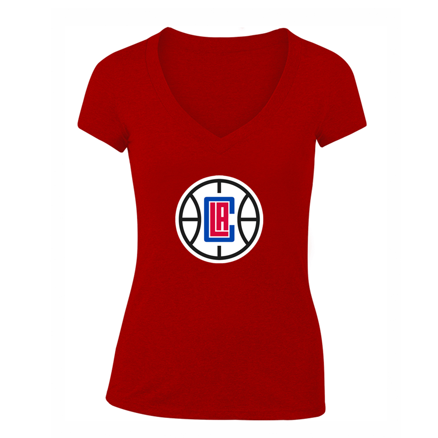 Women's LA Clippers V Neck T-Shirt