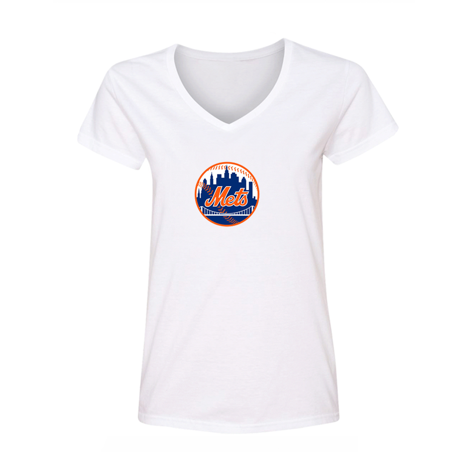 Women's New York Mets V-Neck T-Shirt