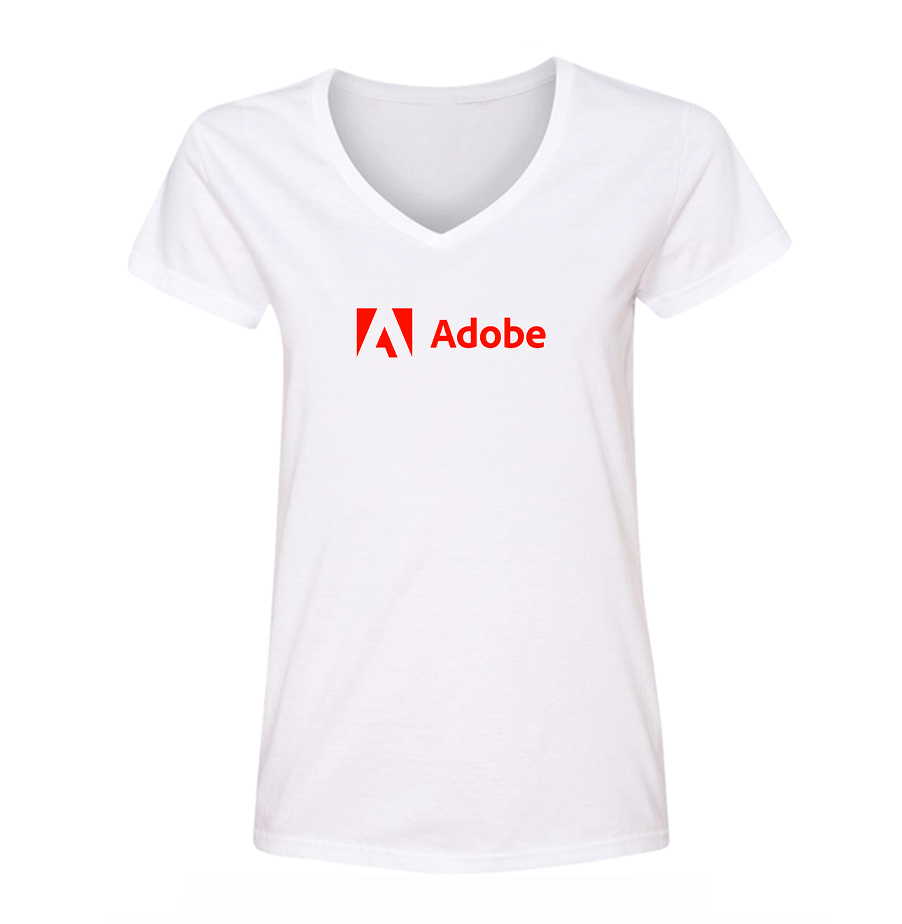 Women's Adobe Corporate  V-Neck T-Shirt