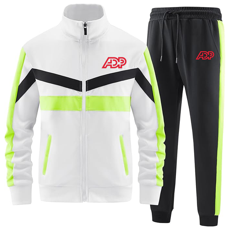 Men's ADP ANOTWENER Casual 2 Piece Tracksuit Sets Long Sleeve Full Zip Jacket and Sweatpants Sport Outfits Sweatsuits