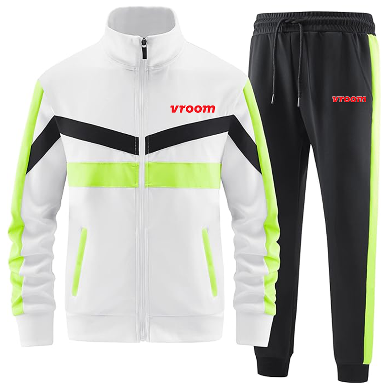 Men's Vroom ANOTWENER Casual 2 Piece Tracksuit Sets Long Sleeve Full Zip Jacket and Sweatpants Sport Outfits Sweatsuits