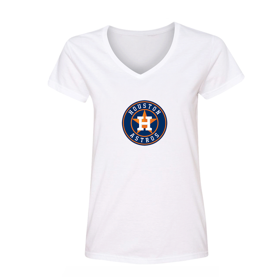 Women's Houston Astros V-Neck T-Shirt