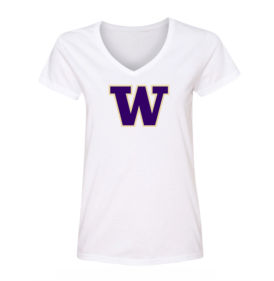 Women's Washington Huskies V-Neck T-Shirt